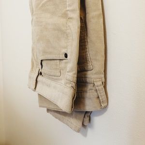 J CREW Tan Ankle Stretch Cord Pants Size 26
